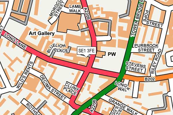 SE1 3FE map - OS OpenMap – Local (Ordnance Survey)