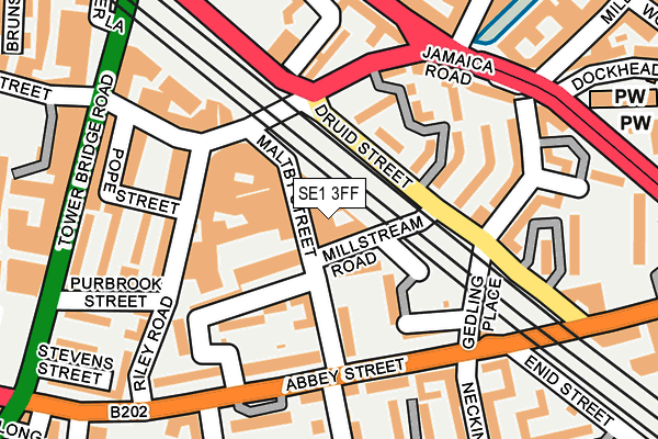 SE1 3FF map - OS OpenMap – Local (Ordnance Survey)