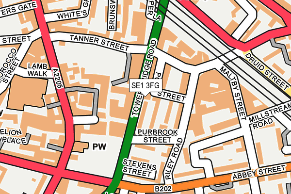 SE1 3FG map - OS OpenMap – Local (Ordnance Survey)