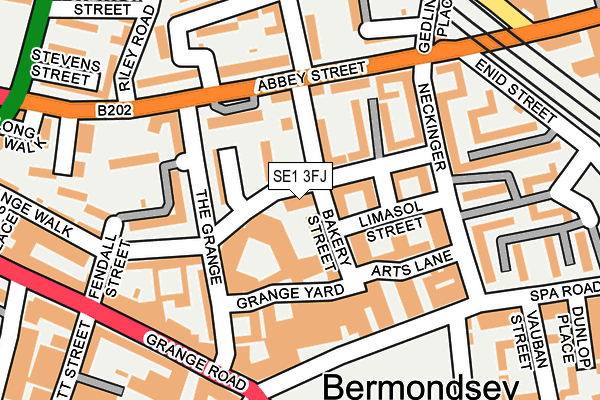 SE1 3FJ map - OS OpenMap – Local (Ordnance Survey)