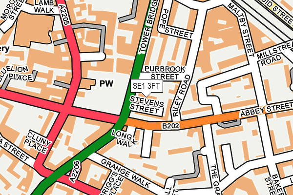 SE1 3FT map - OS OpenMap – Local (Ordnance Survey)