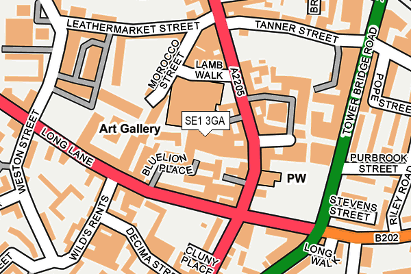 SE1 3GA map - OS OpenMap – Local (Ordnance Survey)