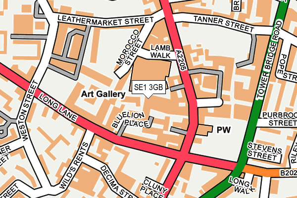 SE1 3GB map - OS OpenMap – Local (Ordnance Survey)