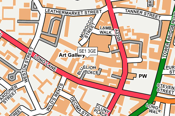 SE1 3GE map - OS OpenMap – Local (Ordnance Survey)