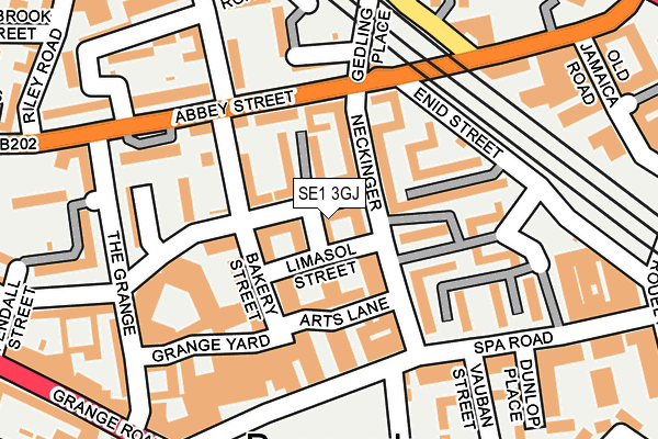SE1 3GJ map - OS OpenMap – Local (Ordnance Survey)
