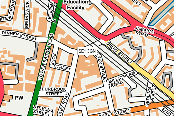 SE1 3GN map - OS OpenMap – Local (Ordnance Survey)