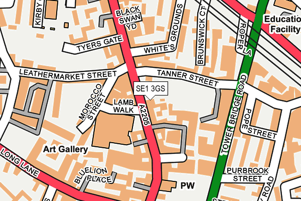 SE1 3GS map - OS OpenMap – Local (Ordnance Survey)