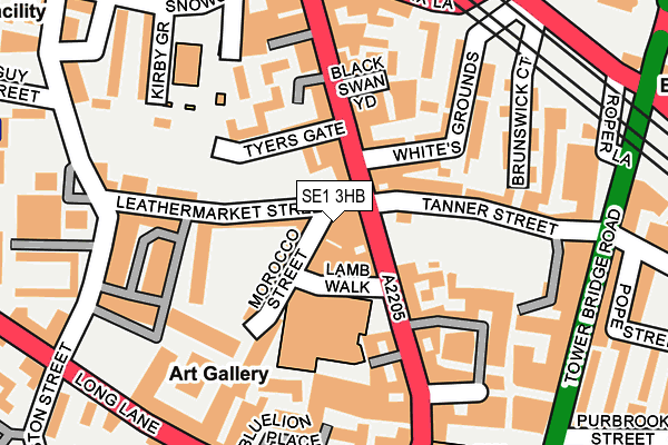 SE1 3HB map - OS OpenMap – Local (Ordnance Survey)