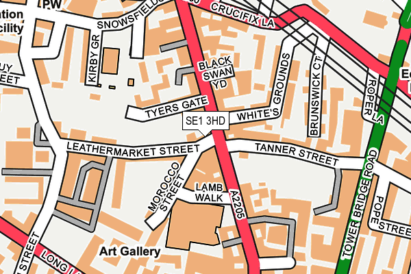 SE1 3HD map - OS OpenMap – Local (Ordnance Survey)