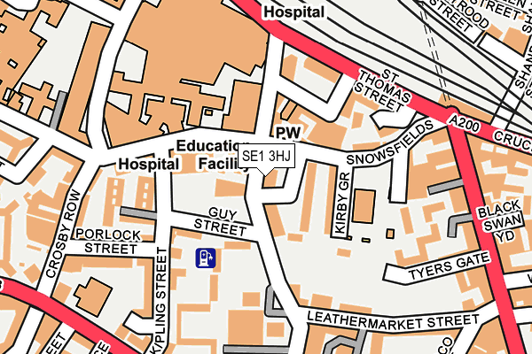 SE1 3HJ map - OS OpenMap – Local (Ordnance Survey)