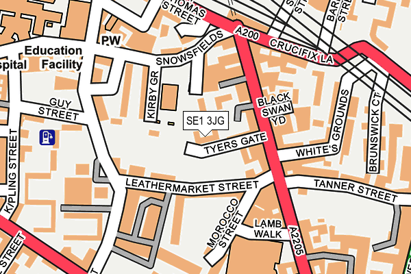 SE1 3JG map - OS OpenMap – Local (Ordnance Survey)