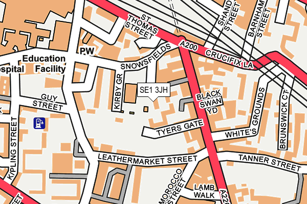 SE1 3JH map - OS OpenMap – Local (Ordnance Survey)