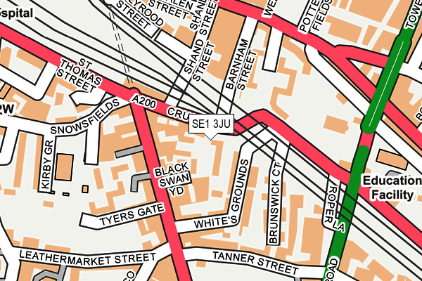 SE1 3JU map - OS OpenMap – Local (Ordnance Survey)