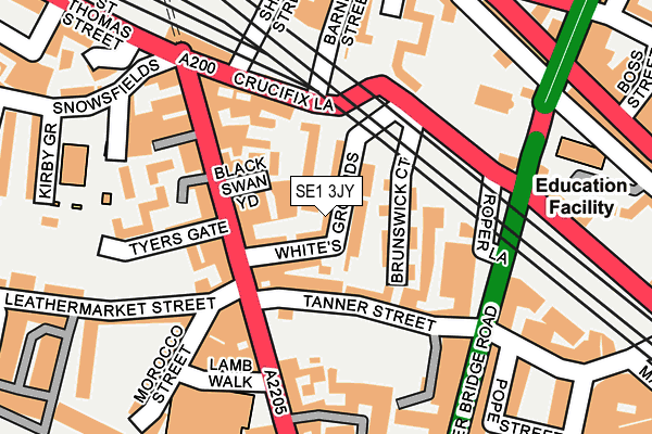 SE1 3JY map - OS OpenMap – Local (Ordnance Survey)