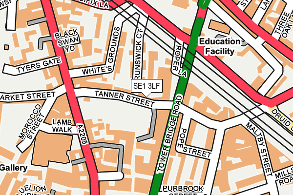 SE1 3LF map - OS OpenMap – Local (Ordnance Survey)