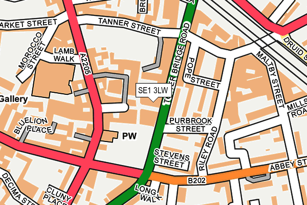 SE1 3LW map - OS OpenMap – Local (Ordnance Survey)