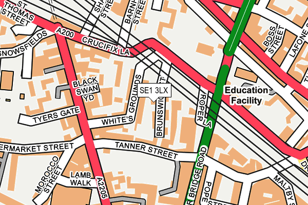 SE1 3LX map - OS OpenMap – Local (Ordnance Survey)
