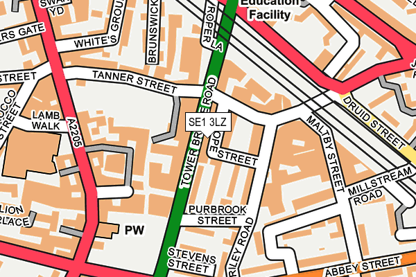 SE1 3LZ map - OS OpenMap – Local (Ordnance Survey)