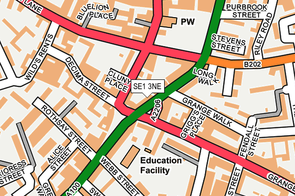 SE1 3NE map - OS OpenMap – Local (Ordnance Survey)