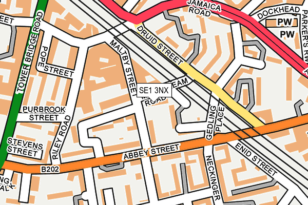 SE1 3NX map - OS OpenMap – Local (Ordnance Survey)