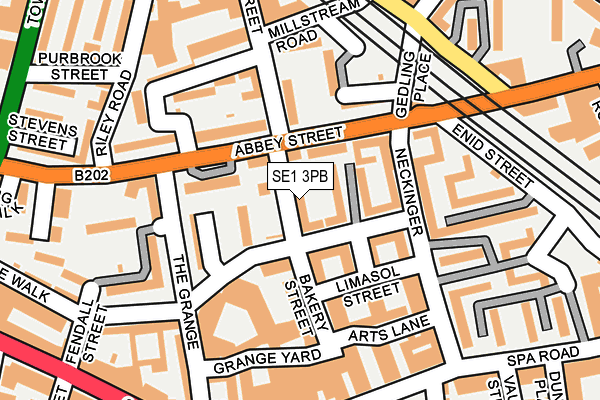 SE1 3PB map - OS OpenMap – Local (Ordnance Survey)