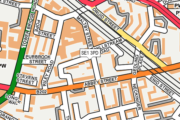 SE1 3PD map - OS OpenMap – Local (Ordnance Survey)