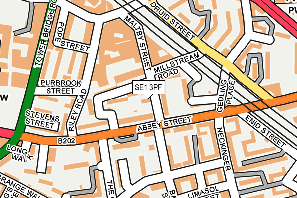 SE1 3PF map - OS OpenMap – Local (Ordnance Survey)