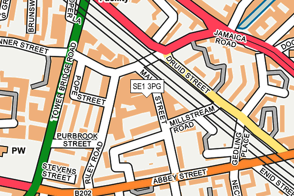 SE1 3PG map - OS OpenMap – Local (Ordnance Survey)