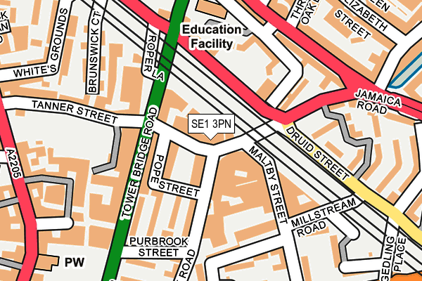 SE1 3PN map - OS OpenMap – Local (Ordnance Survey)