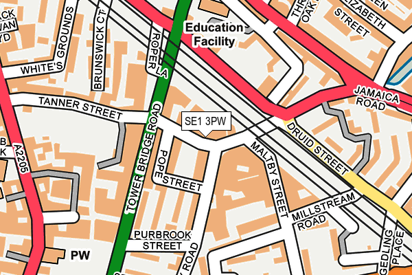 SE1 3PW map - OS OpenMap – Local (Ordnance Survey)