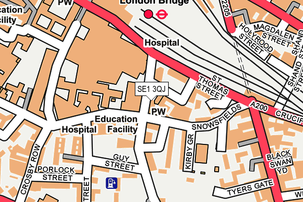 SE1 3QJ map - OS OpenMap – Local (Ordnance Survey)