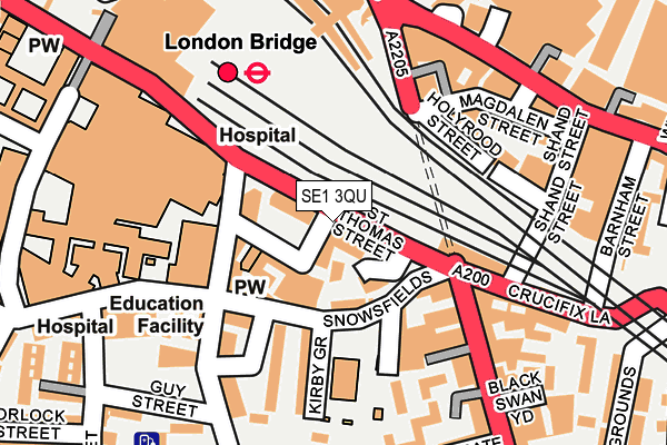 SE1 3QU map - OS OpenMap – Local (Ordnance Survey)