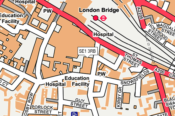 SE1 3RB map - OS OpenMap – Local (Ordnance Survey)