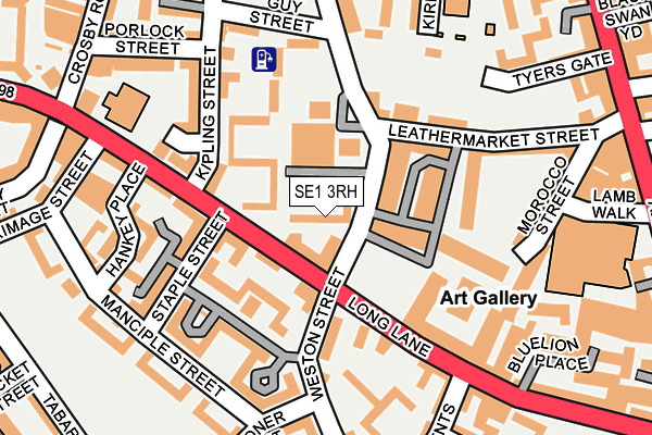 SE1 3RH map - OS OpenMap – Local (Ordnance Survey)