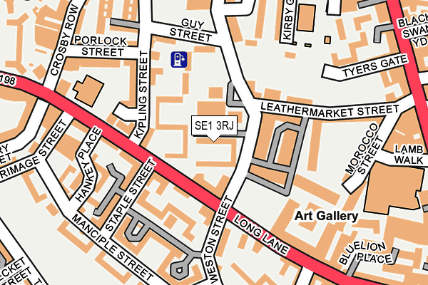 SE1 3RJ map - OS OpenMap – Local (Ordnance Survey)