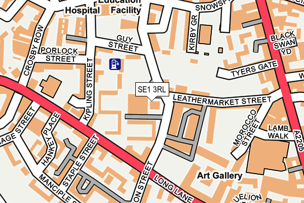 SE1 3RL map - OS OpenMap – Local (Ordnance Survey)