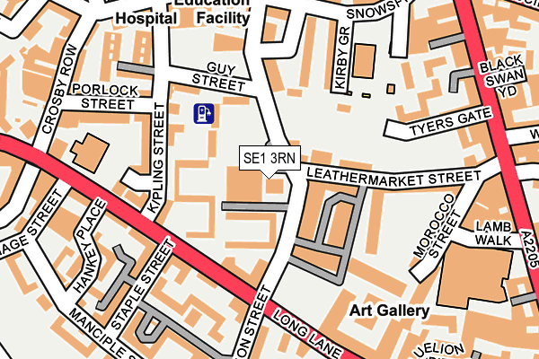 SE1 3RN map - OS OpenMap – Local (Ordnance Survey)