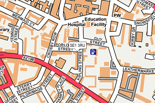 SE1 3RU map - OS OpenMap – Local (Ordnance Survey)