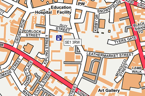 SE1 3RW map - OS OpenMap – Local (Ordnance Survey)