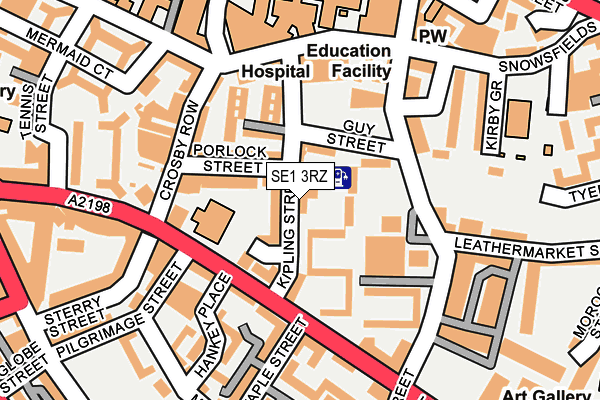 SE1 3RZ map - OS OpenMap – Local (Ordnance Survey)