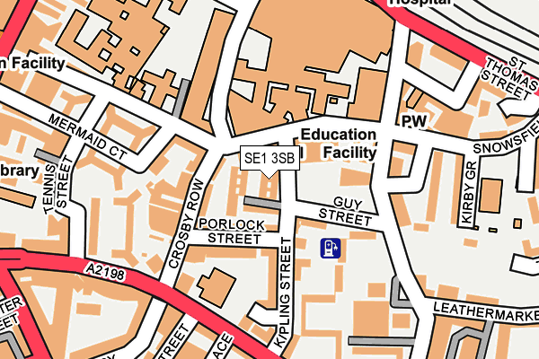 SE1 3SB map - OS OpenMap – Local (Ordnance Survey)