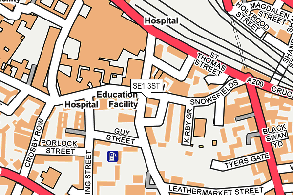 SE1 3ST map - OS OpenMap – Local (Ordnance Survey)