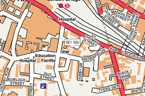 SE1 3SU map - OS OpenMap – Local (Ordnance Survey)