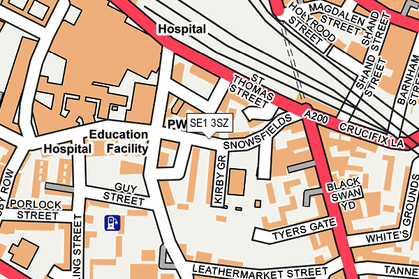 SE1 3SZ map - OS OpenMap – Local (Ordnance Survey)