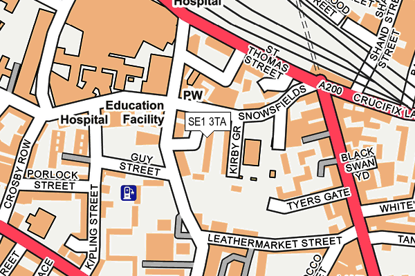 SE1 3TA map - OS OpenMap – Local (Ordnance Survey)