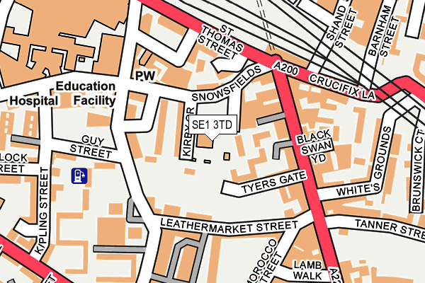 SE1 3TD map - OS OpenMap – Local (Ordnance Survey)