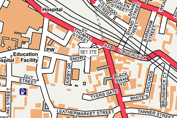 SE1 3TE map - OS OpenMap – Local (Ordnance Survey)