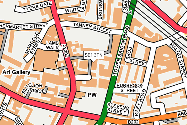 SE1 3TN map - OS OpenMap – Local (Ordnance Survey)