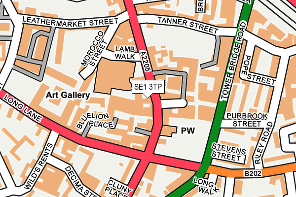 SE1 3TP map - OS OpenMap – Local (Ordnance Survey)