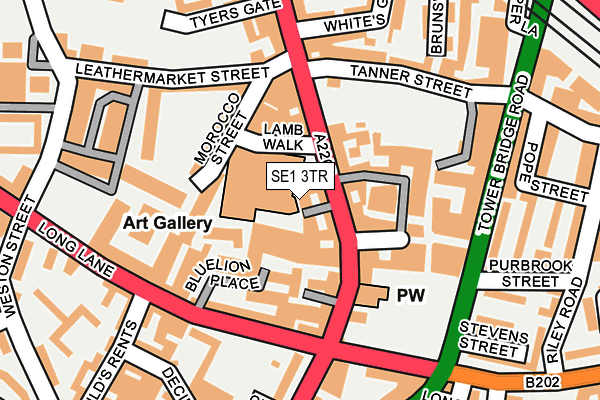SE1 3TR map - OS OpenMap – Local (Ordnance Survey)